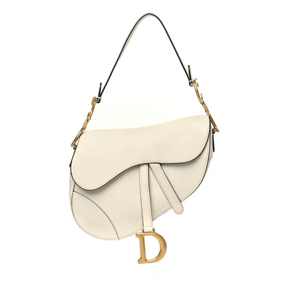 Christian Dior Grained Calfskin Saddle Bag White 1 of 11
