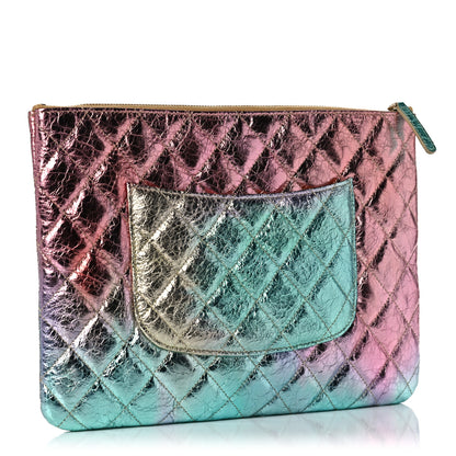 Chanel Metallic Goatskin Quilted Medium 2.55 Reissue Cosmetic Case Multicolor 3 of 12