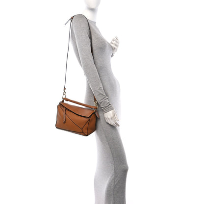 Loewe Grained Calfskin Small Puzzle Bag Tan 2 of 10