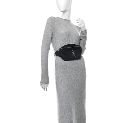 Saint Laurent Canvas Monogram Belt Bag Black 2 of 12