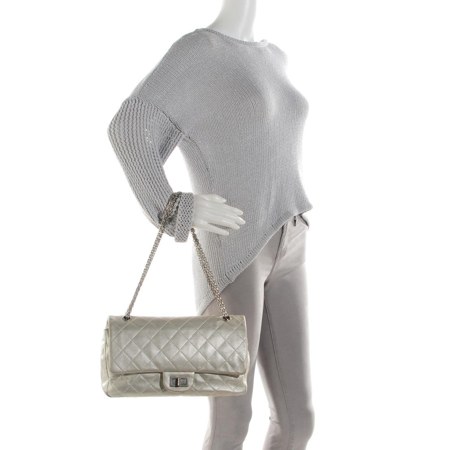 Chanel Lambskin Quilted 2.55 Reissue 227 Flap Silver 2 of 14