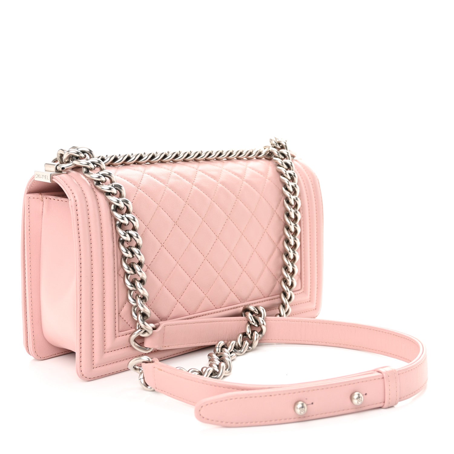 Chanel Calfskin Quilted Medium Boy Flap Light Pink 3 of 11