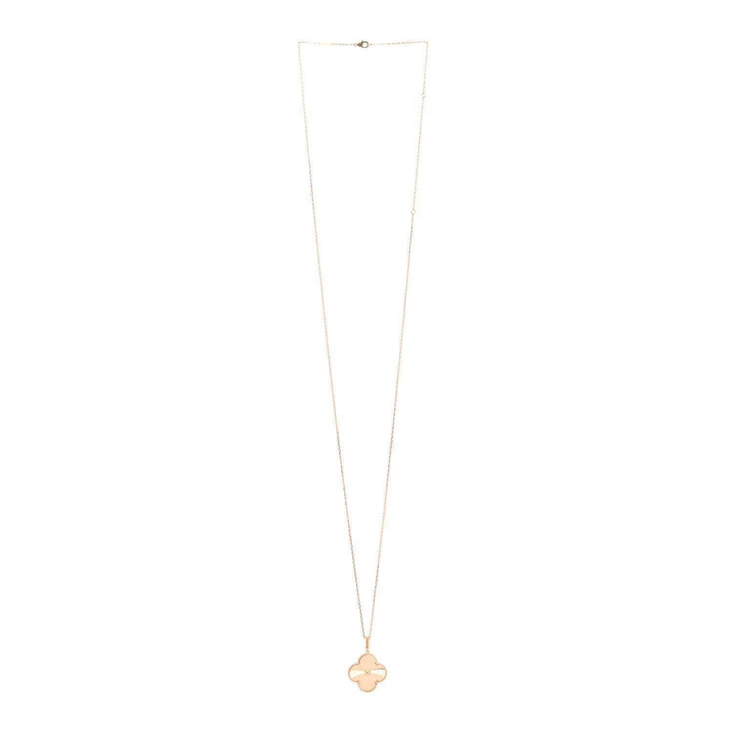 Van Cleef & Arpels 18K Yellow Gold Guilloche Magic Alhambra Long Necklace 3 of 5
