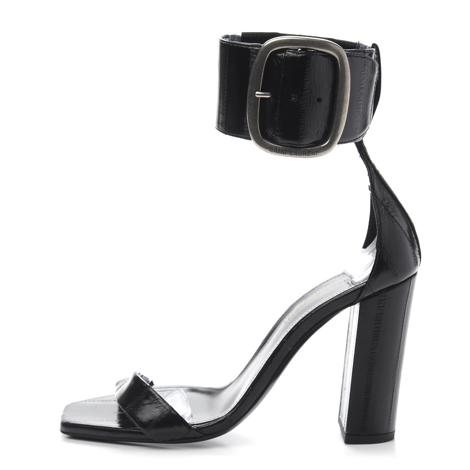 Saint Laurent Anguilla LouLou 105 Buckle Sandals 36 Black 1 of 8