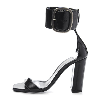 Saint Laurent Anguilla LouLou 105 Buckle Sandals 36 Black 1 of 8