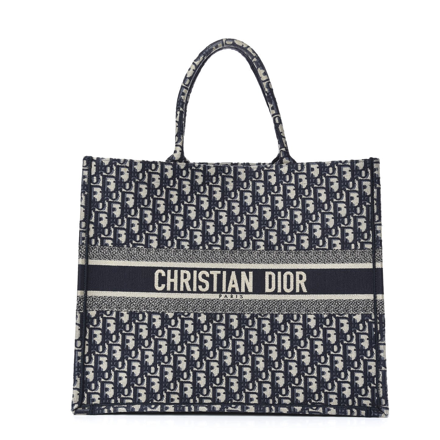 Oblique Book Tote Blue Multicolor