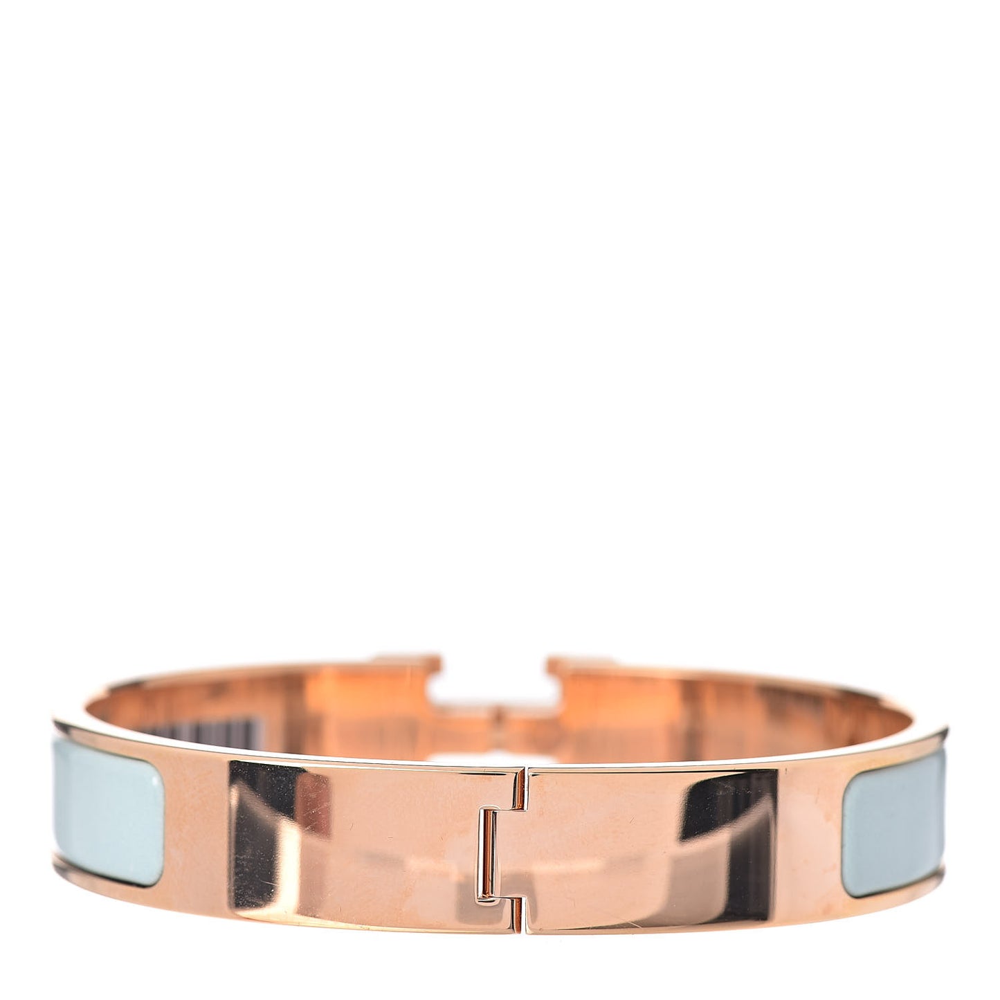 Enamel Narrow Clic Clac H Bracelet GM Vert Argile