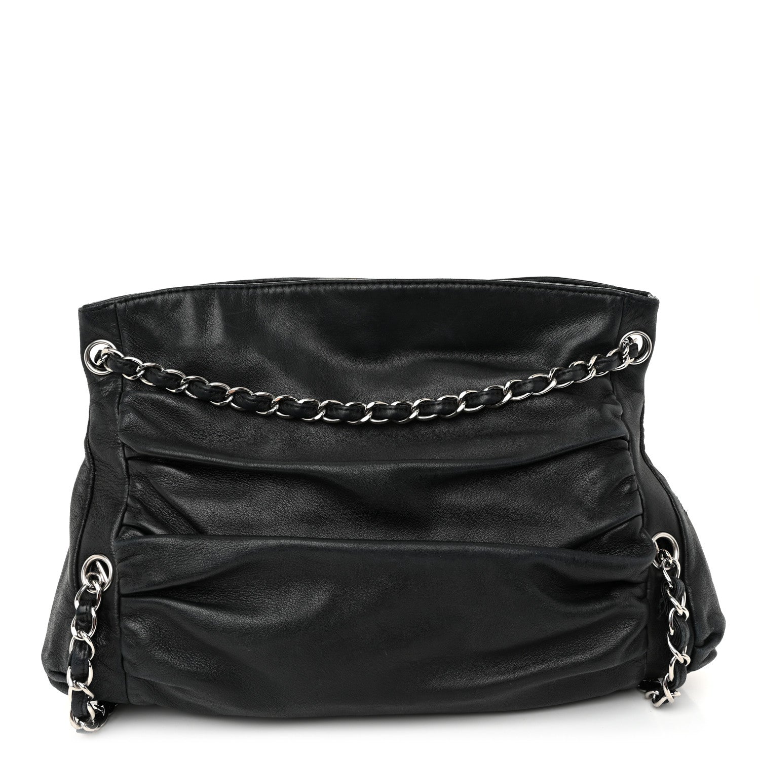 Chanel Lambskin Large Sharpei Shoulder Bag Black 1 of 13