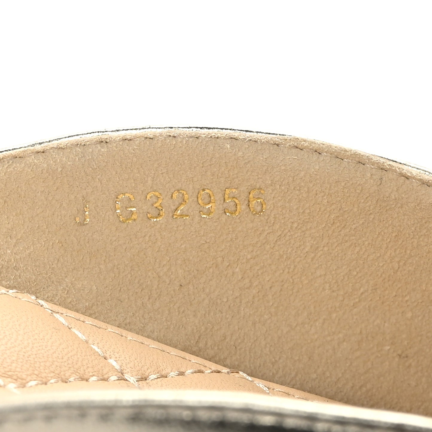 Metallic Lambskin Chain Braided Mules 36 Light Gold