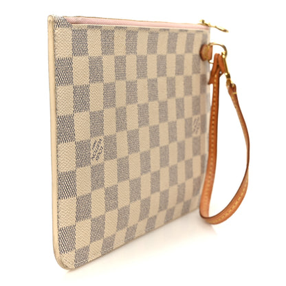 Louis Vuitton Damier Azur Neverfull MM GM Pochette Rose Ballerine 3 of 8