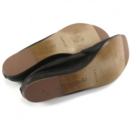 Lanvin Leather Elastic Ballet Flats Black 40 5 of 7