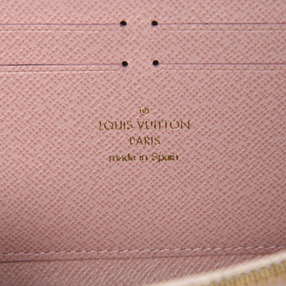 Louis Vuitton Damier Azur Clemence Wallet Rose Ballerine 6 of 8