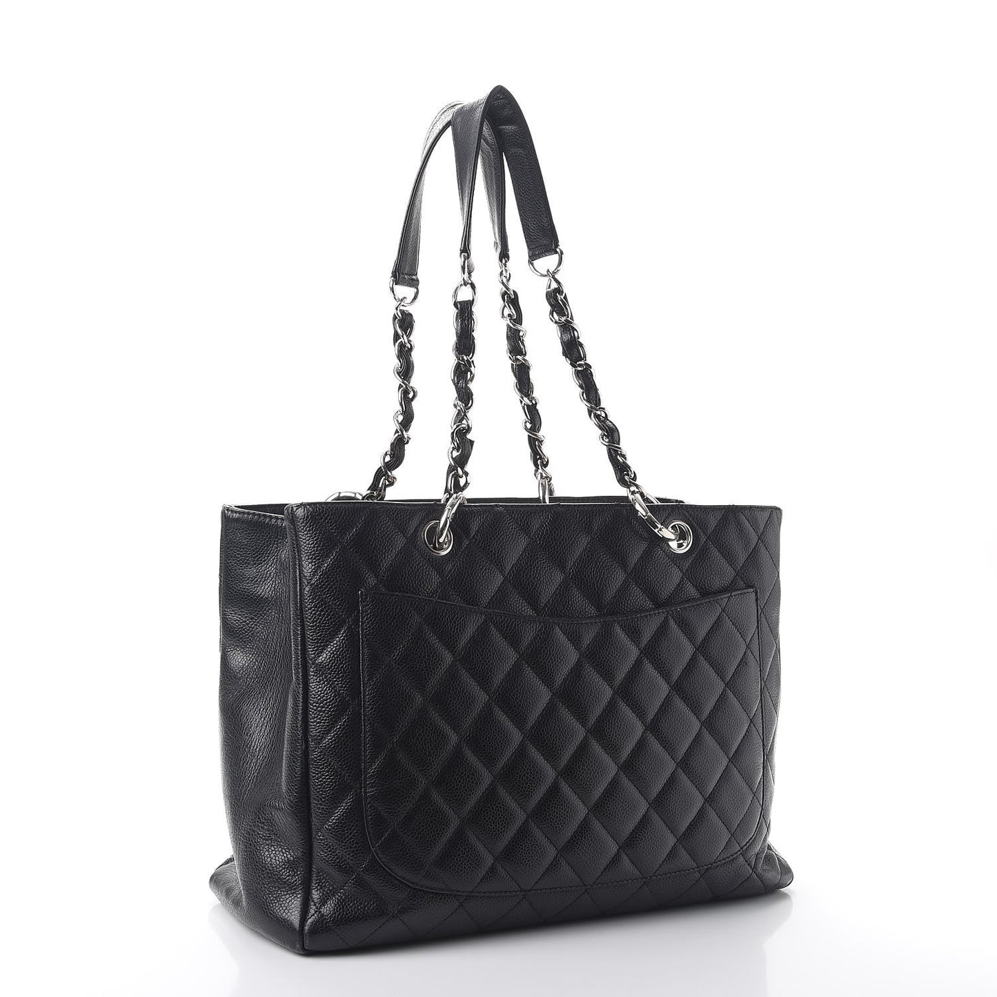 Caviar Quilted Grand Shopping Tote GST Black