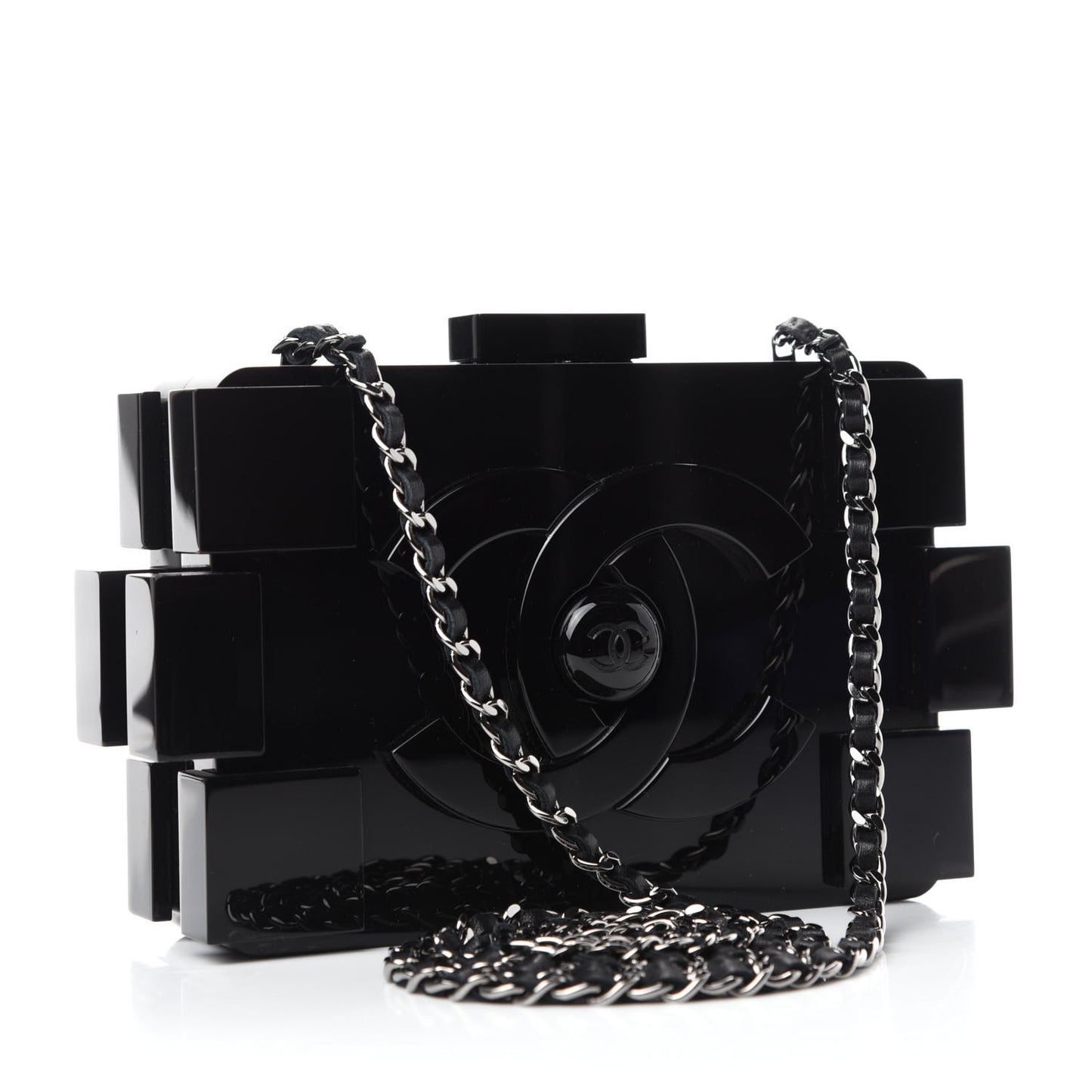 Plexiglass Barcode Boy Brick Lego Clutch Black