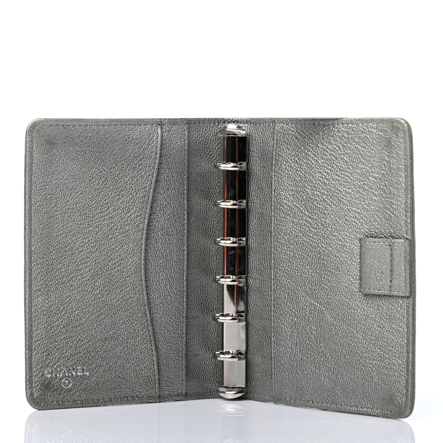 Chanel Glazed Calfskin Diamond Stitched Agenda Cover Gold 4 of 4