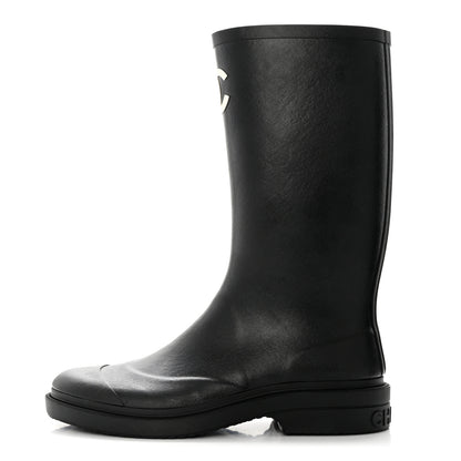 Chanel Caoutchouk CC High Boots 41 Black 1 of 8