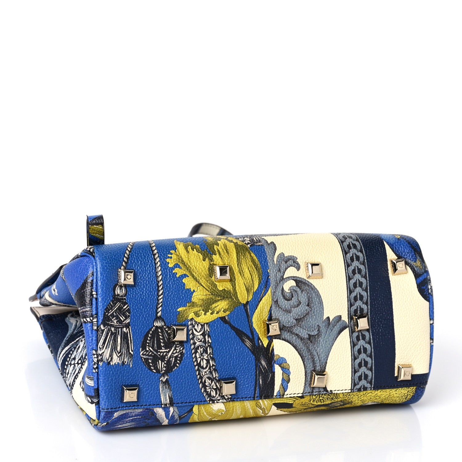 Salvatore Ferragamo Calfskin Print The Studio Bag White Multicolor 5 of 9