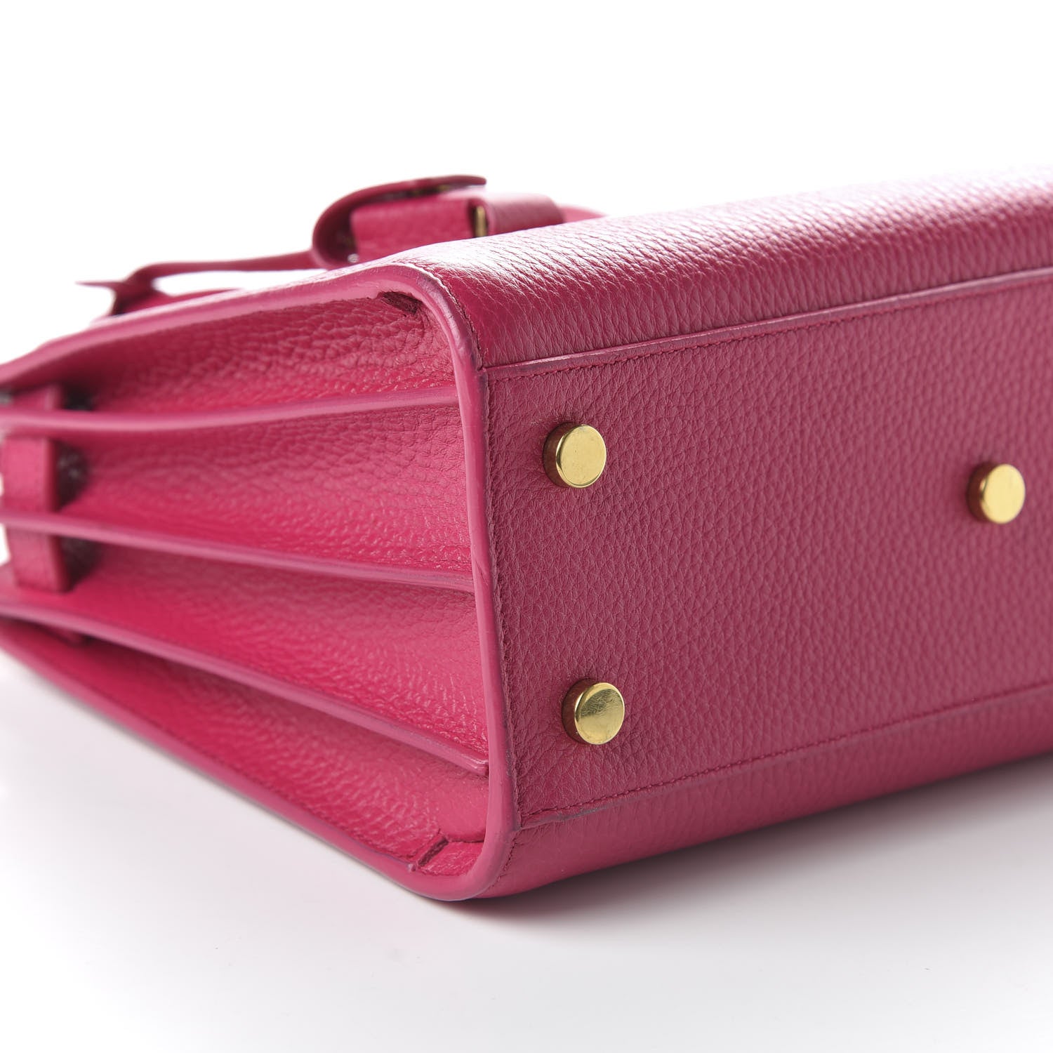 Saint Laurent Grained Calfskin Baby Sac De Jour Fuchsia 7 of 10