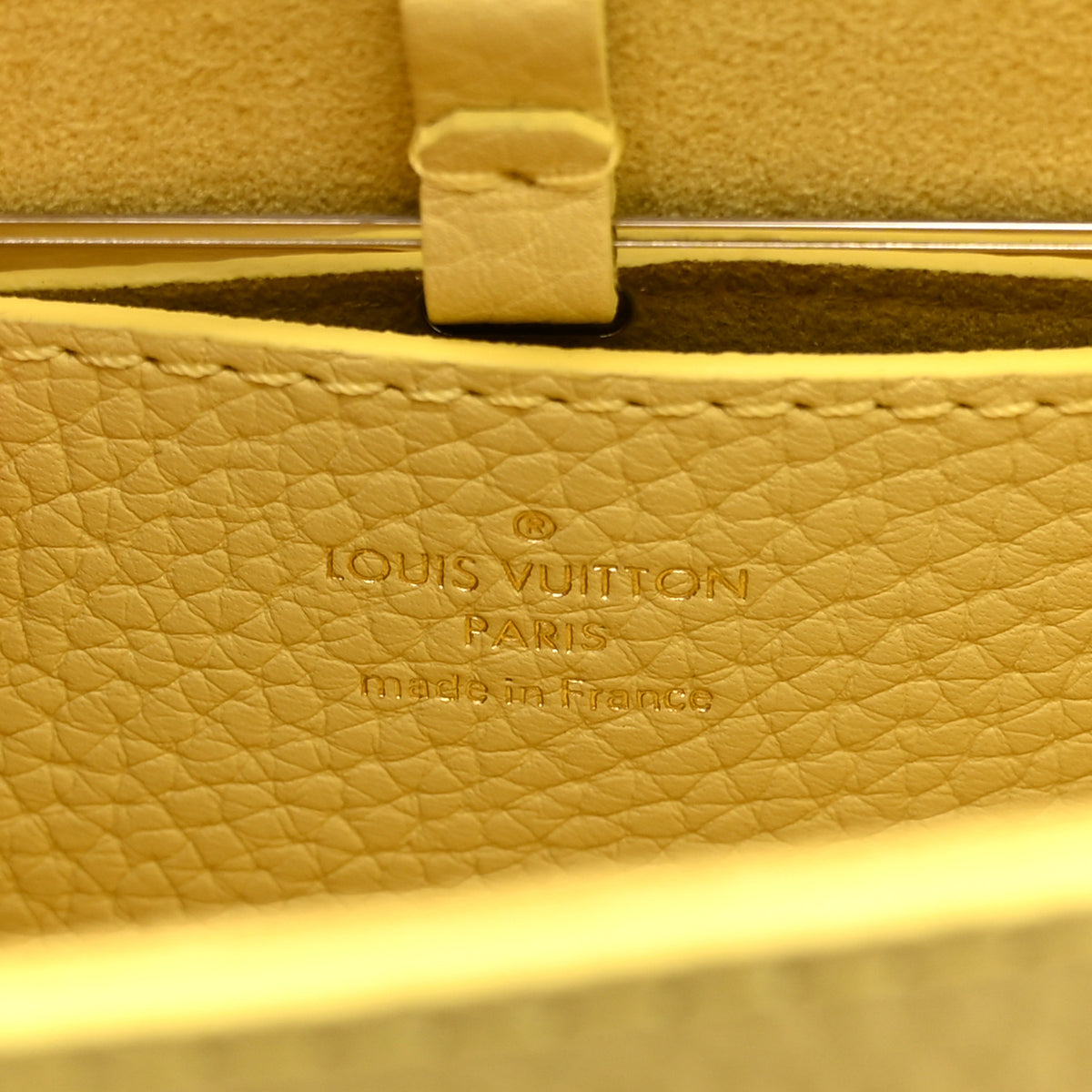 Taurillon Smooth Calfskin Scrunchie Twist One Handle PM Yellow