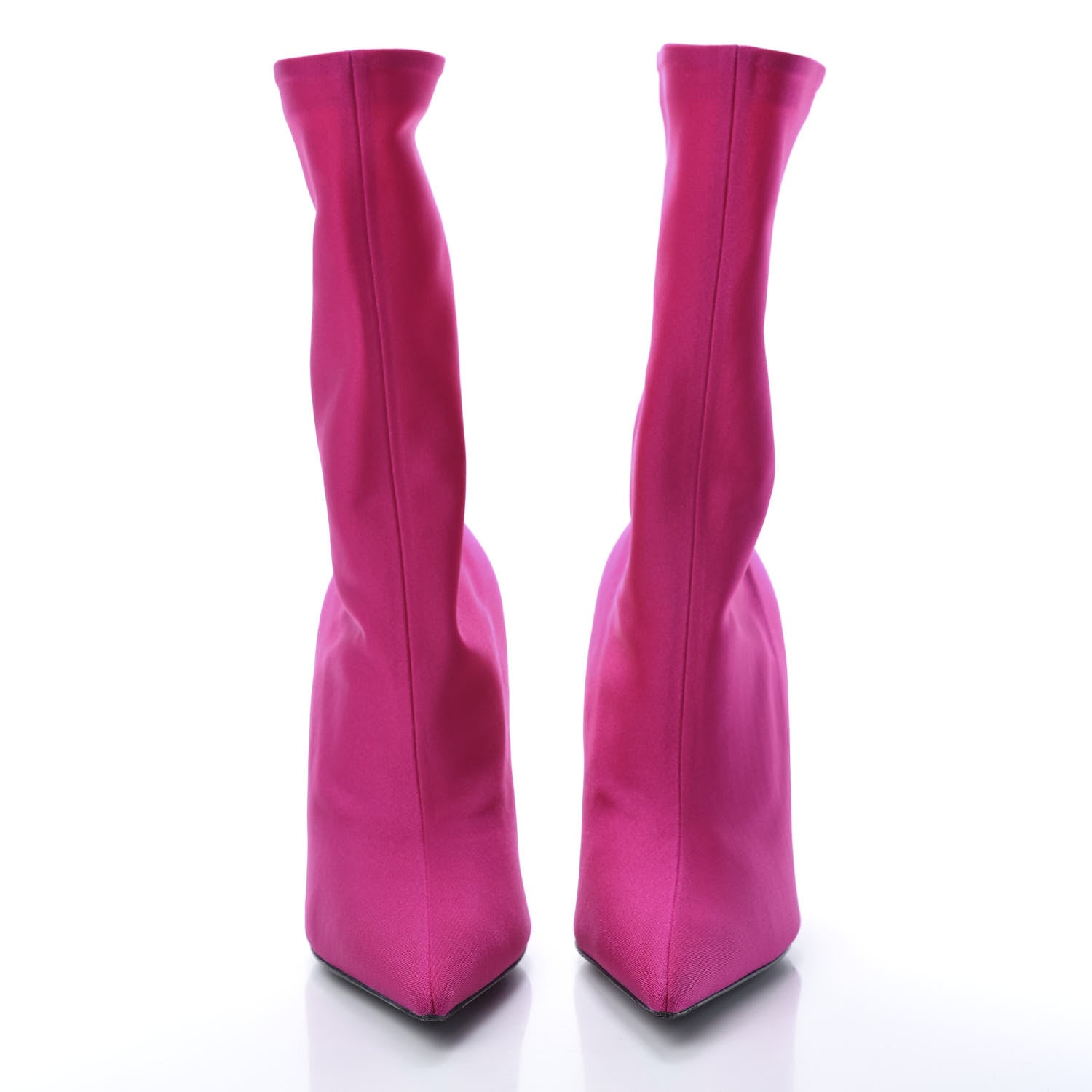 Balenciaga Jersey Crepe Extreme Pointed Toe Knife Booties 36 Dark Pink 2 of 7