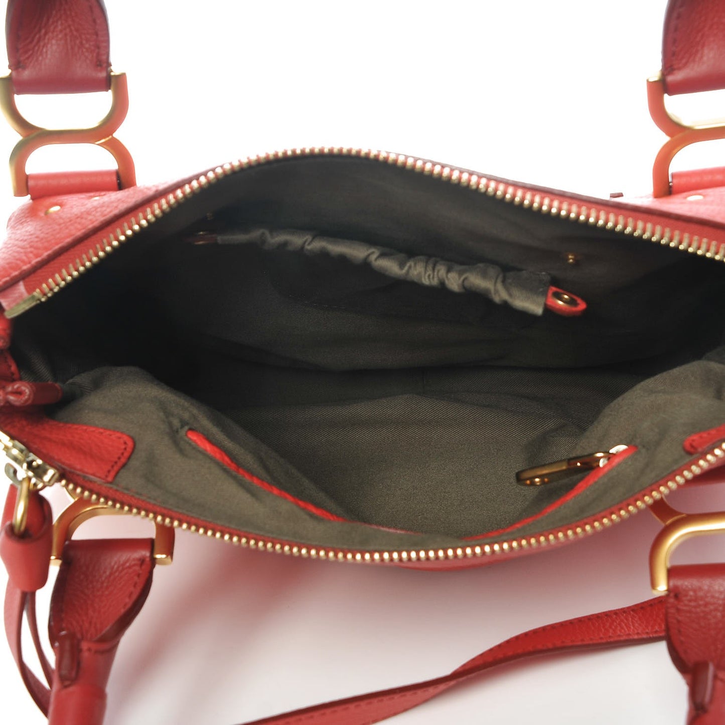 Calfskin Medium Marcie Satchel Plaid Red