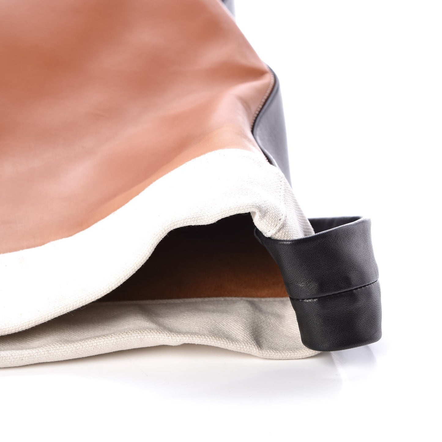 Lambskin Calfskin Band Twisted Cabas Tan