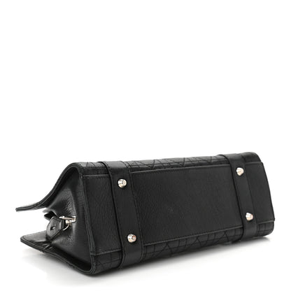 Christian Dior Calfskin Cannage Stitched Small Lady East West Lady Dior Black 4 of 13