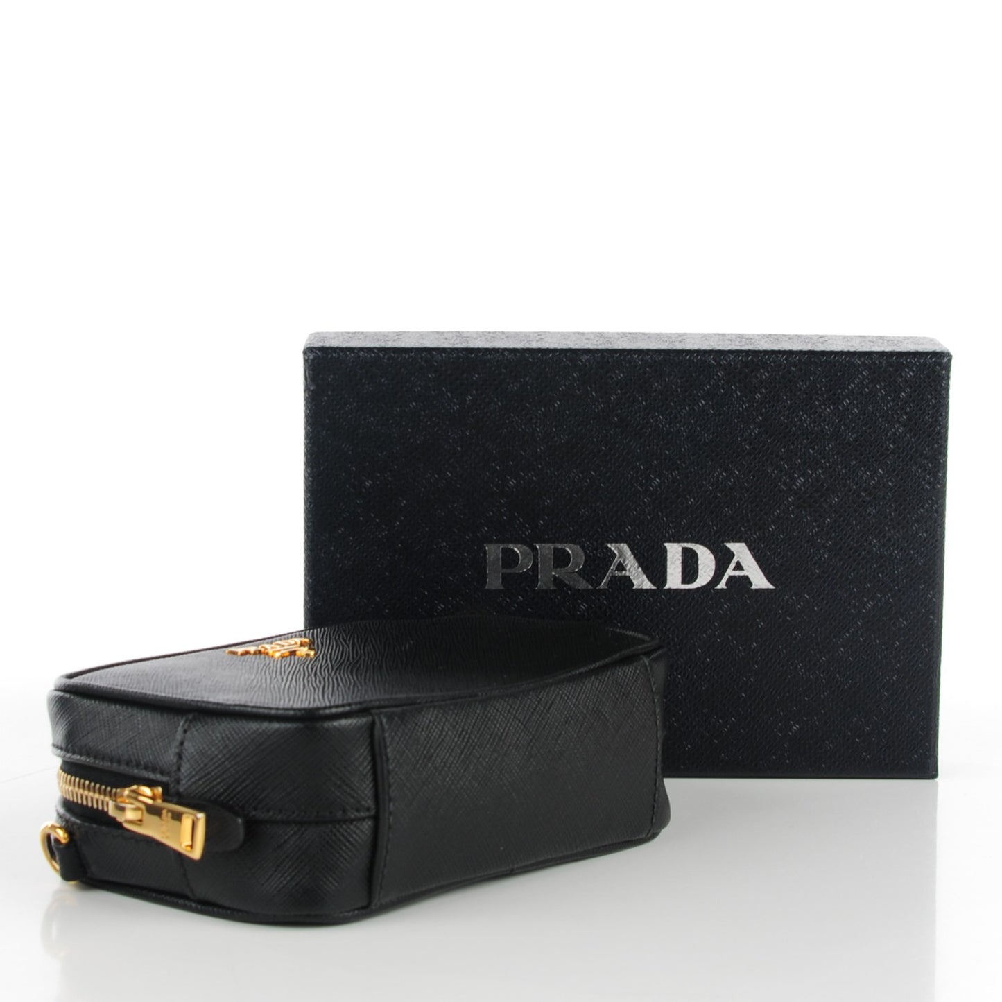 Saffiano Mini Camera Crossbody Black
