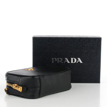 Prada Saffiano Mini Camera Crossbody Black 5 of 10