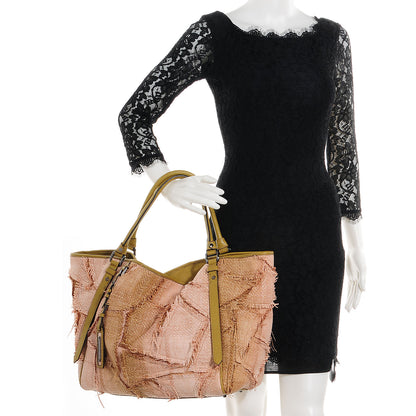 Burberry Raffia Large Covington Tote Dark Ochre 2 of 9