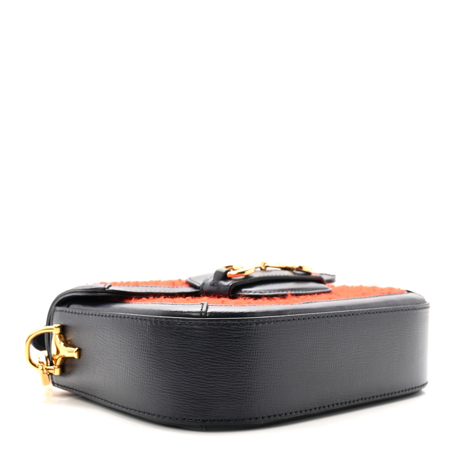 Gucci Casy Wool Azalea Calfskin Mini Horsebit 1955 Shoulder Bag Bitter Sweet Blue 4 of 10