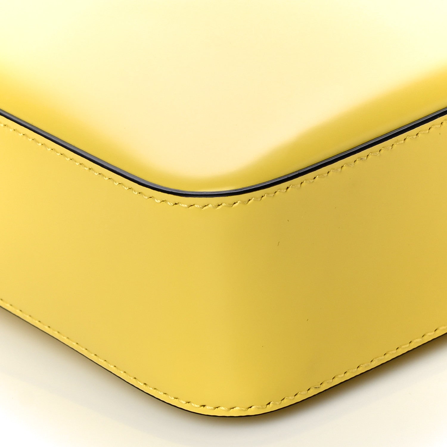 Prada Spazzolato Metal Triangle Logo Small Double Handle Crossbody Tote Giallo Black 8 of 10