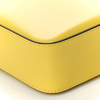 Prada Spazzolato Metal Triangle Logo Small Double Handle Crossbody Tote Giallo Black 8 of 10