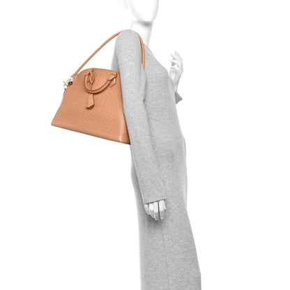 Louis Vuitton Calfskin Minigram Alma MM Soft Hazelnut 2 of 9