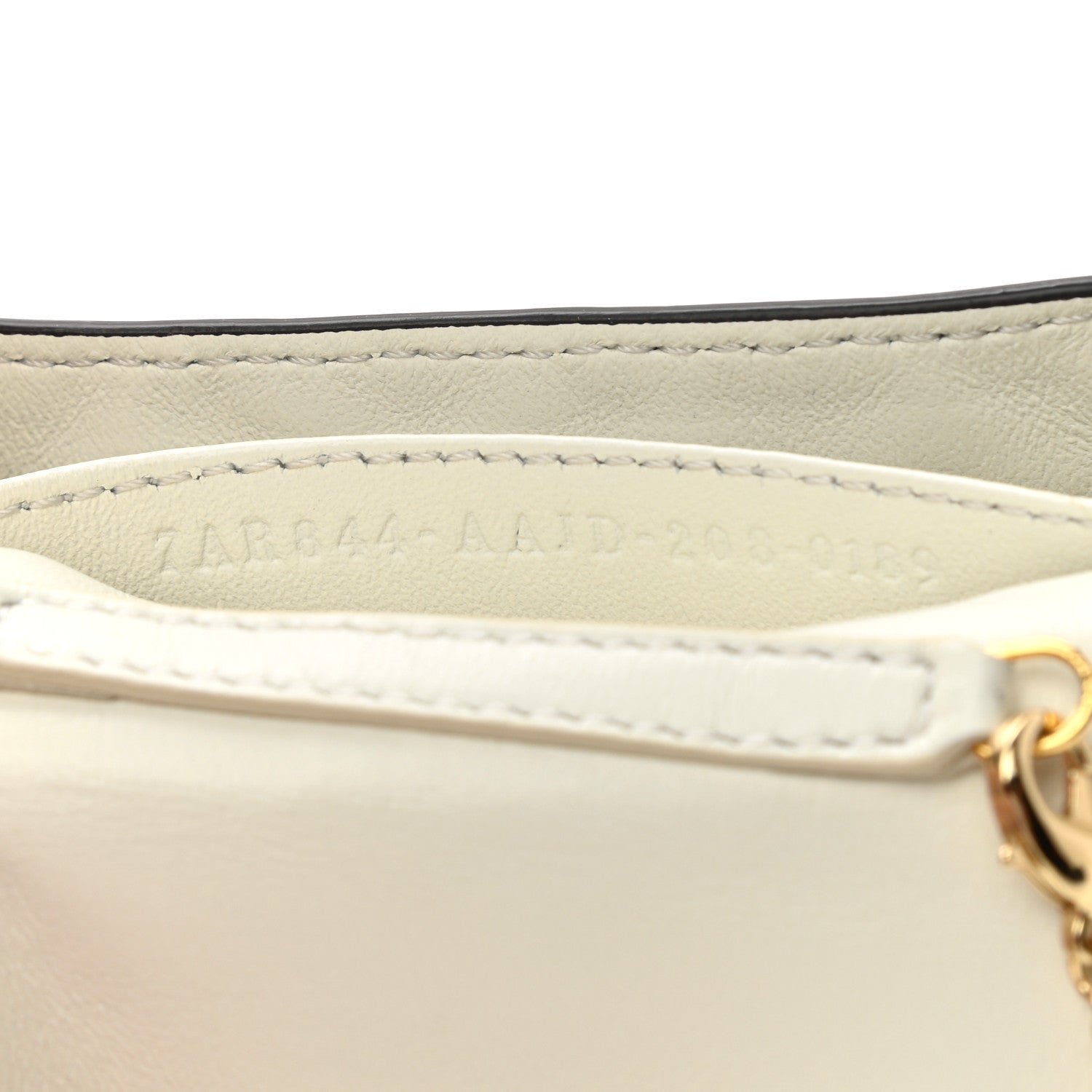 Fendi Nappa Matisse FF Embossed Nano Baguette Charm White 7 of 7