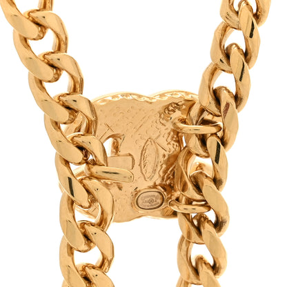 Chanel Metal Resin Chain CC Bolo Necklace Gold 5 of 6