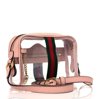 Gucci Vinyl Web Mini Ophidia Transparent Shoulder Bag Perfect Pink 3 of 10