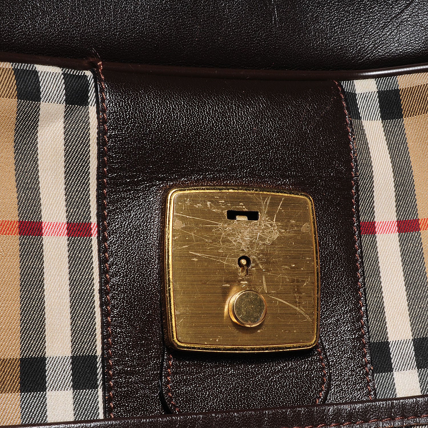 Burberry BURBERRYS Vintage Haymarket Check Carry On Travel Bag 8 of 9