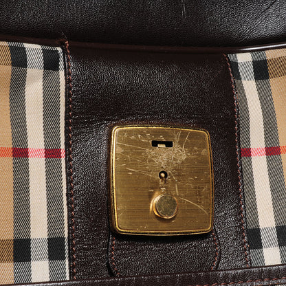 Burberry BURBERRYS Vintage Haymarket Check Carry On Travel Bag 8 of 9