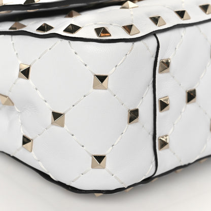 Valentino Garavani Nappa Micro Rockstud Spike Shoulder Bag Ivory 8 of 9
