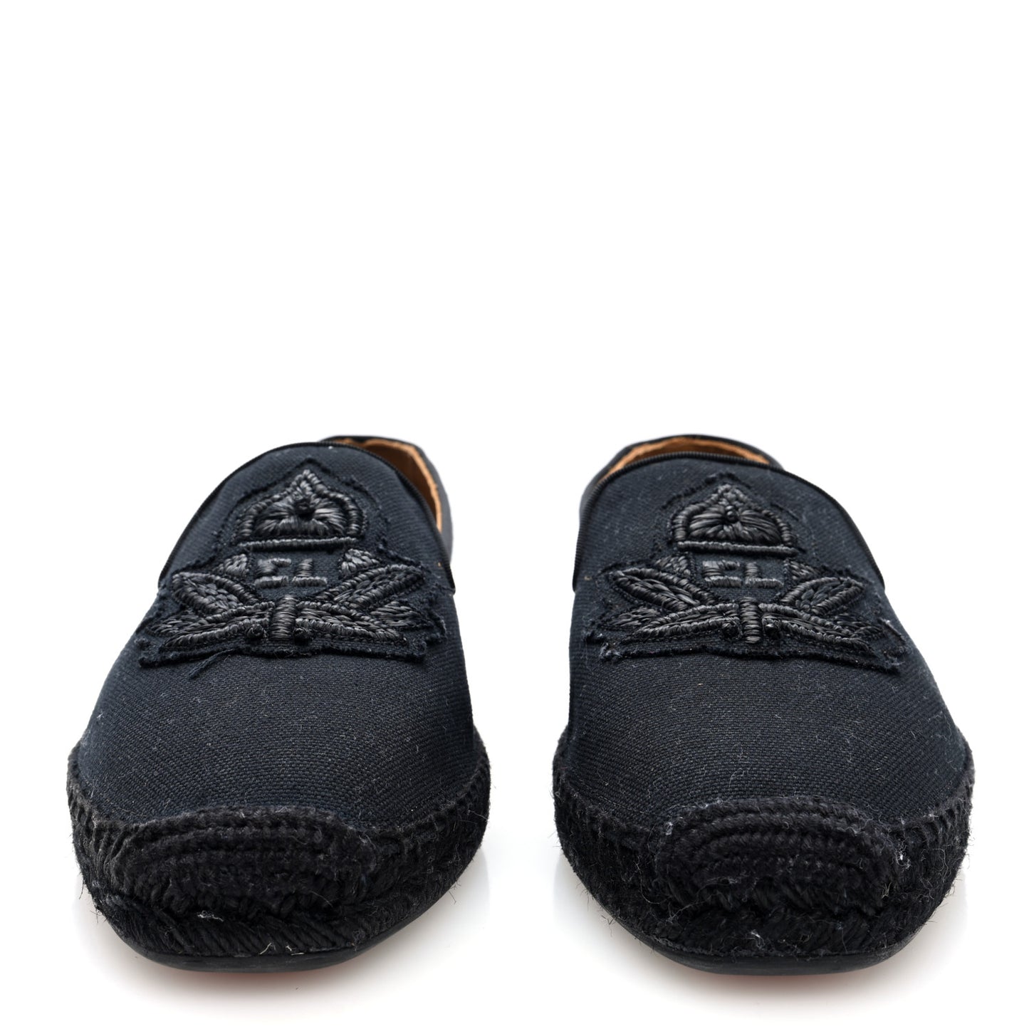 Olan Canvas Mens Nanou Orlato Flat Espadrilles 43 Black