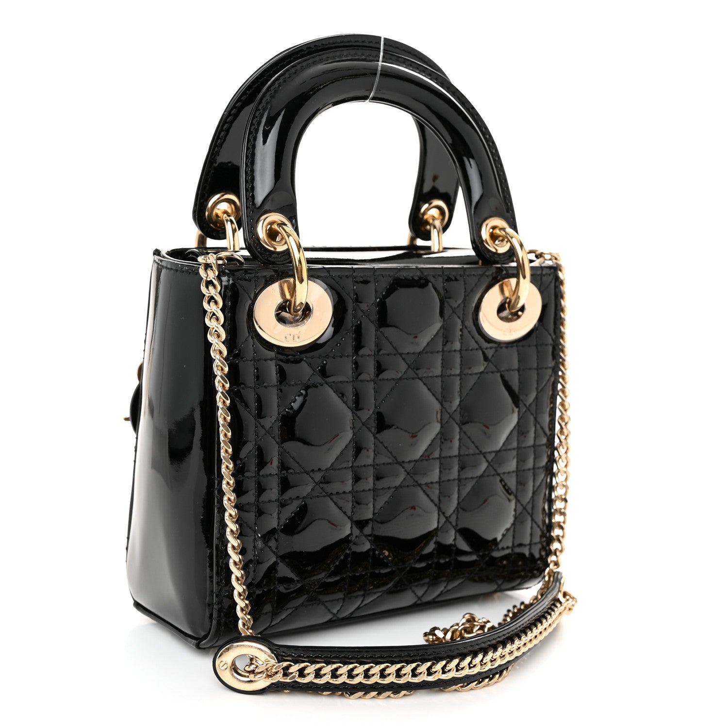 Christian Dior Patent Cannage Mini Lady Dior Black 3 of 9