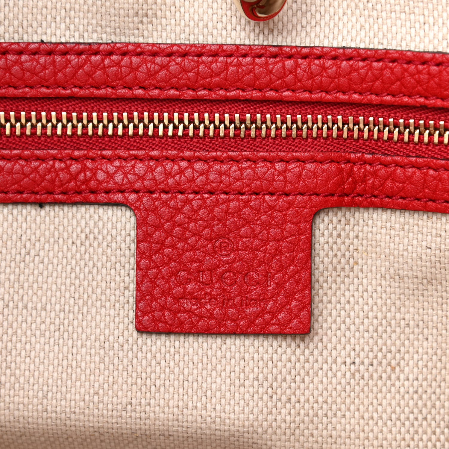 Gucci Cellarius Calfskin Medium Soho Chain Shoulder Bag Vibrant Red 5 of 7