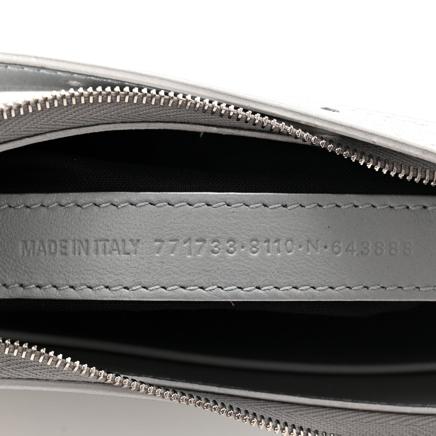 Metallic Calfskin Mary Kate Shoulder Bag Silver
