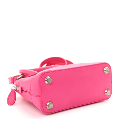 Balenciaga Signature Grained Calfskin Logo XXS Ville Top Handle Bag Fuchsia 4 of 12