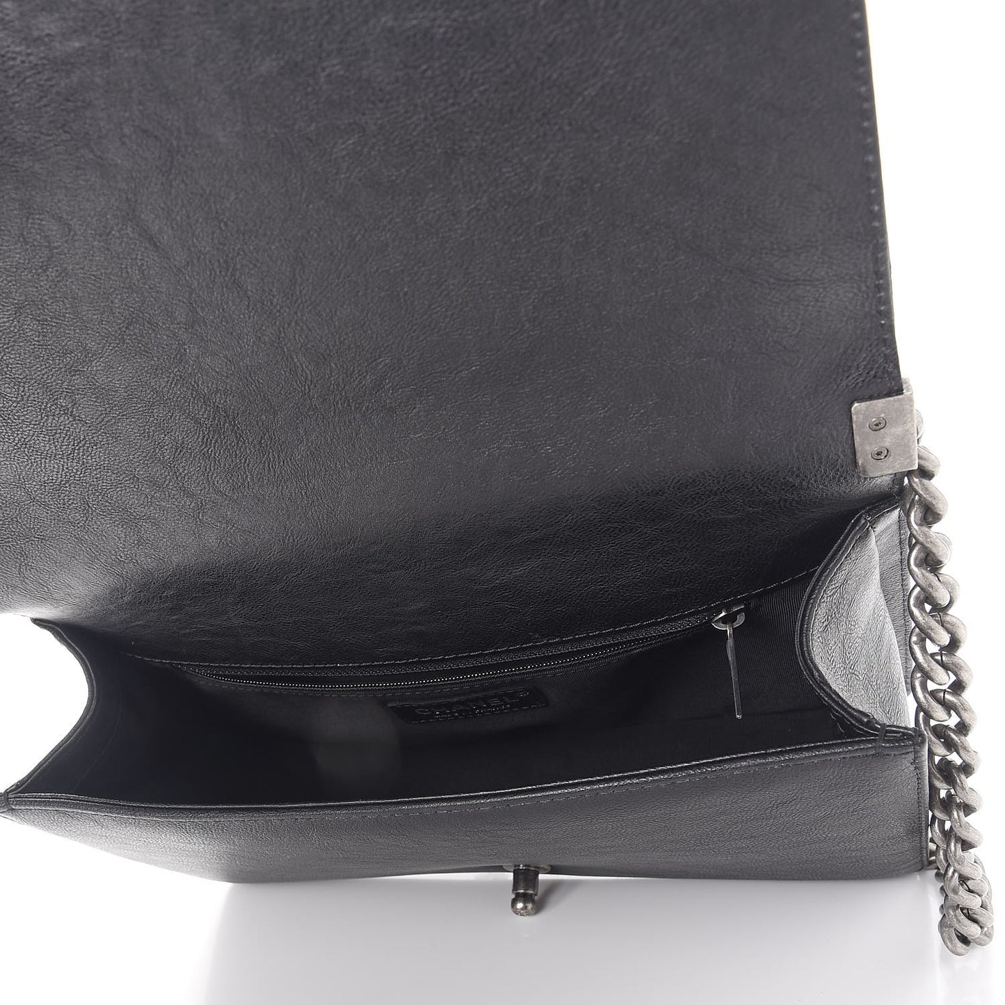 Calfskin Quilted New Medium Boy Top Handle Flap Black