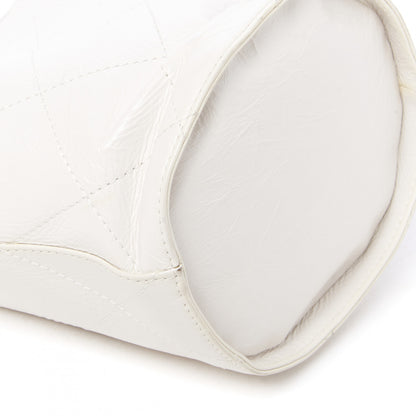 Chanel Aged Calfskin Stitched Shoulder Bag White 5 of 9