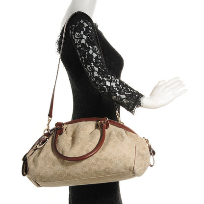 Gucci Monogram Medium Cabinato Sukey Boston Brown 2 of 7