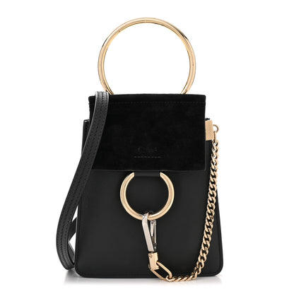 Chloe Suede Calfskin Mini Faye Bracelet Bag Black 1 of 11