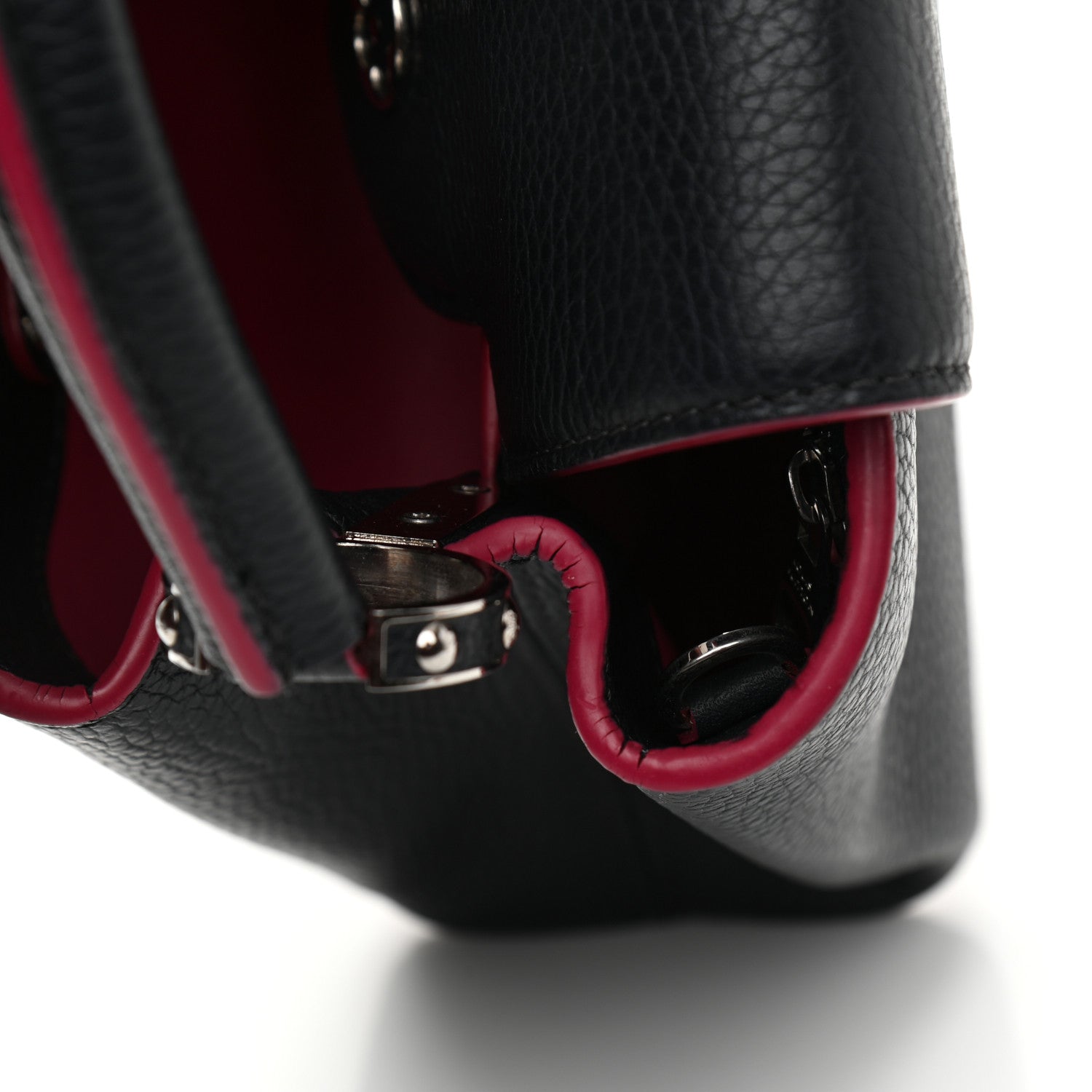 Louis Vuitton Taurillon Capucines BB Black Fuchsia 10 of 10